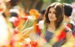 Ileana D'cruz Flowers Wallpaper