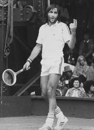 Ilie Năstase Monochrome Photo Wallpaper