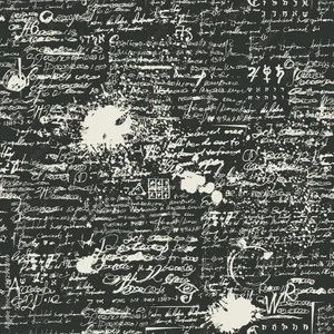 Illegible Chalk Writings On A Blackboard Wallpaper