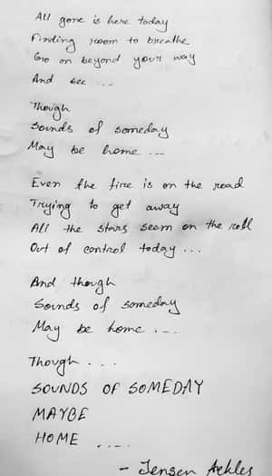 Illegible Poem Wallpaper