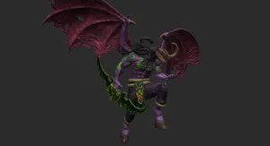 Illidan Stormrage Digital Render Wallpaper