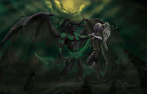 Illidan Stormrage, The Betrayer In His Demon Form Wallpaper