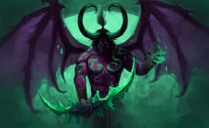 Illidan Stormrage Warcraft Artwork Wallpaper