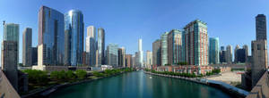 Illinois' Central Business Area Panoramic Photo Wallpaper