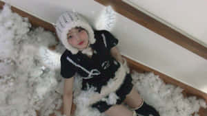 Illit Inspired Winter Costume Wallpaper