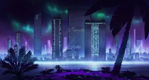 Illuminate Your Data With A Cyberpunk Inspired Laptop. Wallpaper