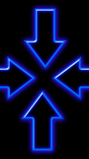 Illuminate Your World With Striking Blue Neon Lights Wallpaper