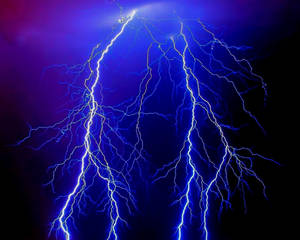 Illuminated By Neon Blue Lightning Wallpaper