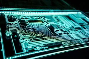 Illuminated Circuit Board Technology Wallpaper