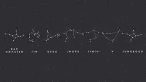 Illuminated Constellations In The Night Sky Wallpaper