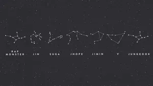 Illuminated Constellations In The Night Sky Wallpaper