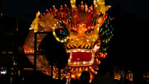 Illuminated Dragon Dance Display Wallpaper