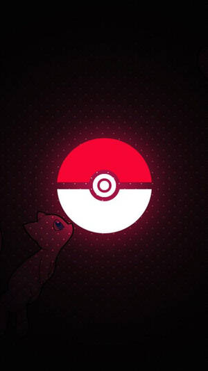 Illuminated Poke Ball Pokemon Iphone Wallpaper