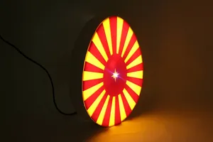 Illuminated Spiritual Wheel Wall Art Wallpaper