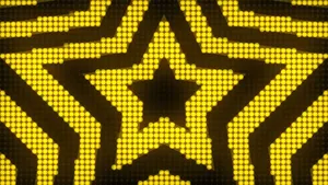 Illuminated Yellow Star Pattern Wallpaper