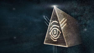 Illuminati 3d Brown Triangle Wallpaper