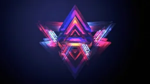 Illuminati Blue And Pink Neon Wallpaper