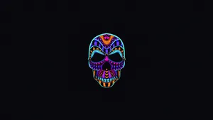 Illuminating Minimalist Neon Art Wallpaper