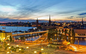 Illuminating Sweden Landscape Wallpaper