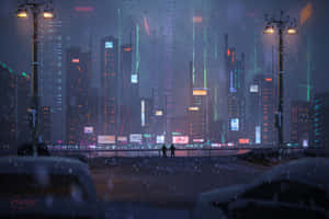 Illuminating The Future Of Technology - Cyberpunk Aesthetic Wallpaper