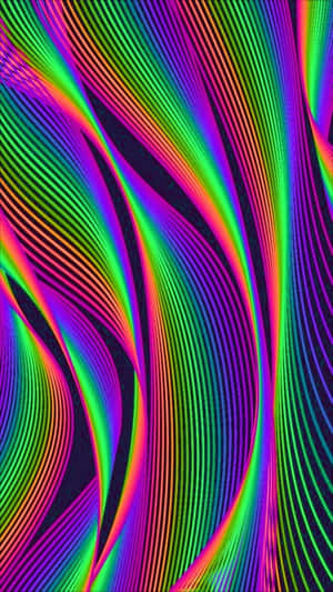 Illuminating The Night With Psychedelic Neon Lights Wallpaper