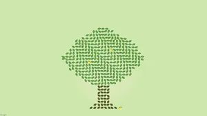 Illusion Green Tree Wallpaper