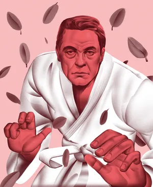 Illustrated Martial Artistin Gi Wallpaper