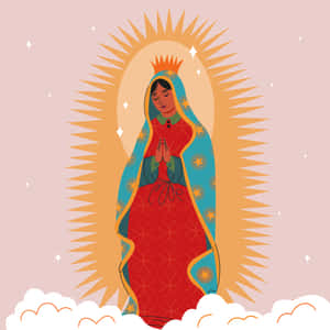 Illustrated Virginof Guadalupe Wallpaper