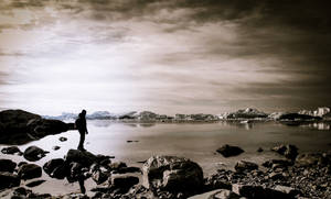 Ilulissat Greenland Sepia Filter Wallpaper