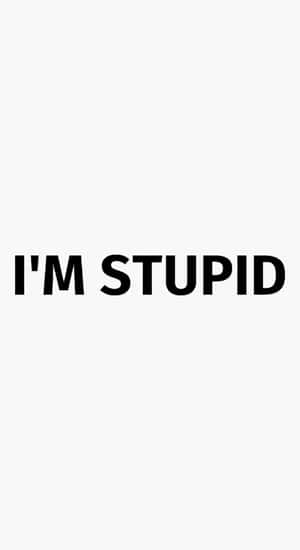 Im Stupid Bold Text Statement Wallpaper