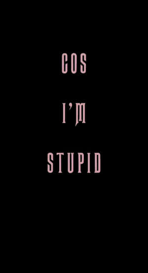 Im Stupid Quote Wallpaper
