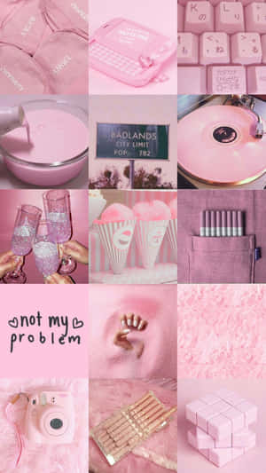 Image A Colorful Pink Collage Wallpaper