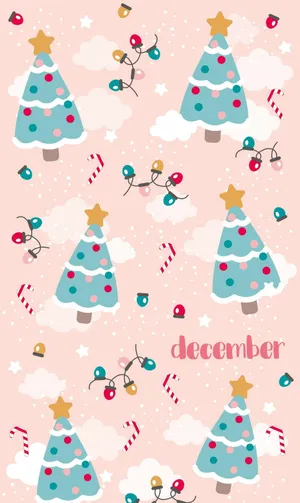Image A Festive Phone Decorated With Holiday Decorations. Wallpaper