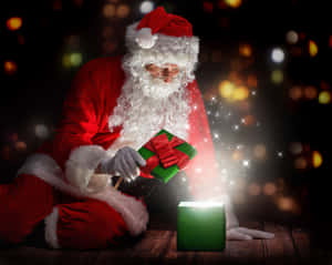 Image A Festive Santa Claus In Hd Wallpaper