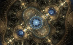 Image A Futuristic Digital Fractal In A Steampunk Setting Wallpaper