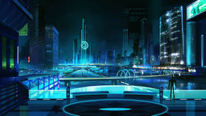 Image A Futuristic Take On Neon-lit Cyberpunk City, 2020 Wallpaper