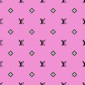 Image A Golden Monogram Against A Pink Louis Vuitton Background Wallpaper