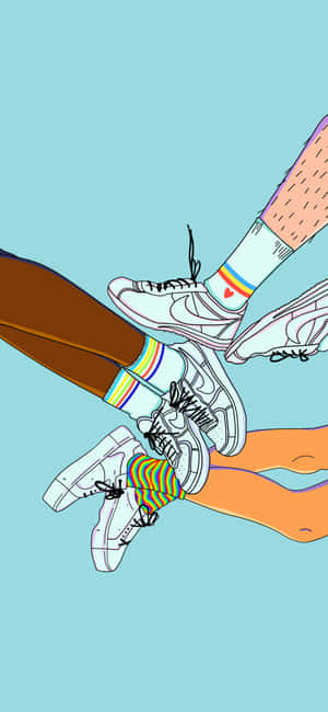 Image A Sneakerhead Styled Out In Their Best Footwear Wallpaper