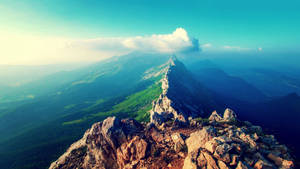 Image Beautiful Mountain Ridge On A Clear Day Wallpaper