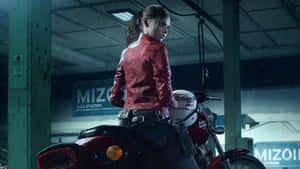 Image Claire Redfield Defending Against A Zombie Attack Wallpaper