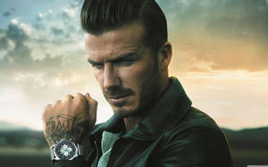 Image David Beckham Wearing A Breitling Watch Wallpaper