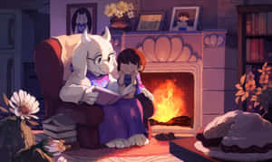 Image Frisk Embracing Their Inner Strength Wallpaper