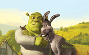 Image Funny Shrek Celebrates After Slaying A Dragon Wallpaper