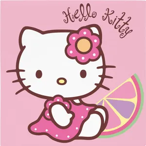 Image Hello Kitty In Pink Dress Wallpaper