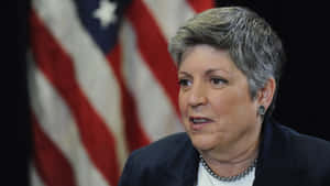 Image Janet Napolitano With American Flag Wallpaper