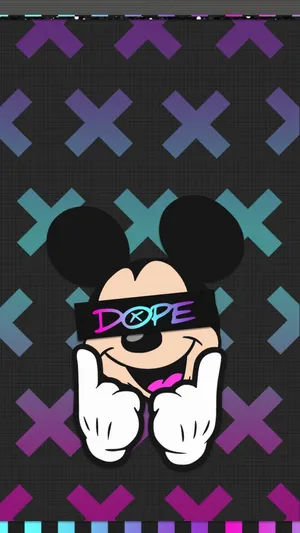 Image Mickey Mouse Looking Cool. Wallpaper