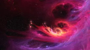 Image Multi-colored Galaxy Themed Acrylic Painting Wallpaper