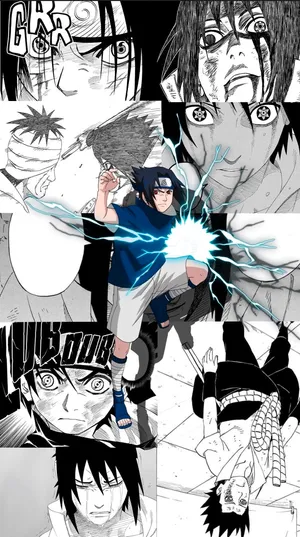 Image Naruto's Rival - Sasuke Manga Wallpaper
