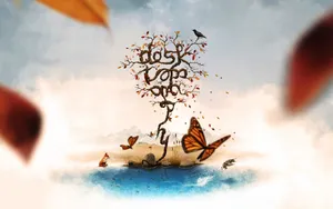 Imaginative World Of Floating Islands Wallpaper