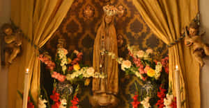 Immaculate Conception Statue Altar Wallpaper